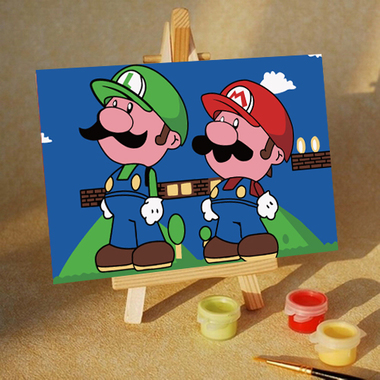 380x380 Painting By Numbers 10x15cm - Mario Painting