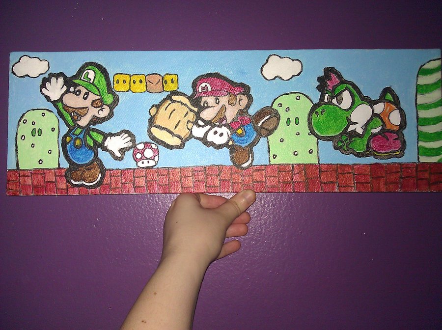 900x672 Super Mario Painting By Techy8esa - Mario Painting