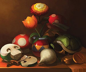 300x250 High Class Game Paintings - Mario Painting