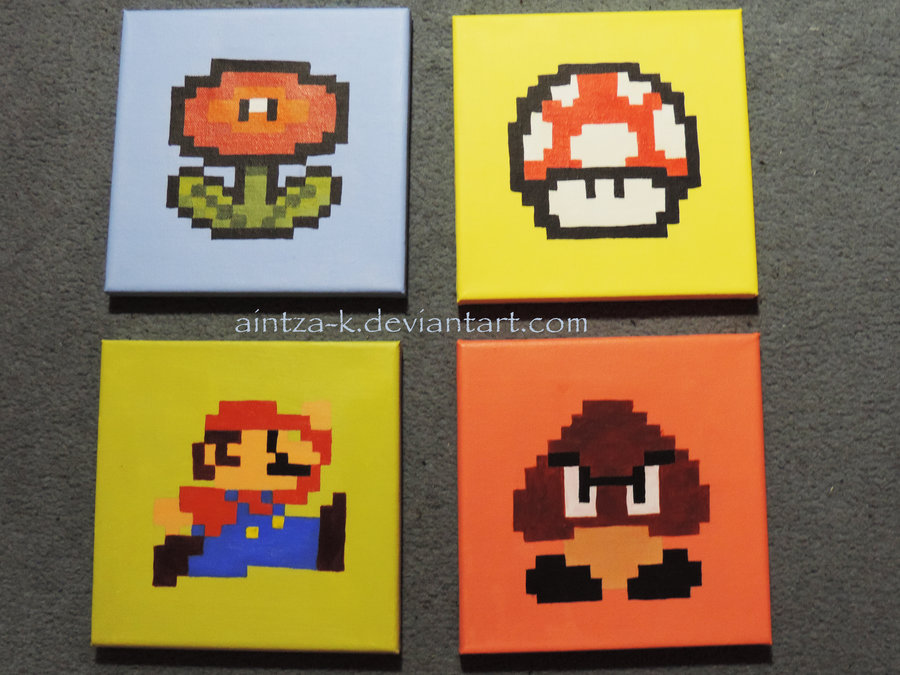 900x675 Mario Bross Paintings By Aintza K - Mario Painting