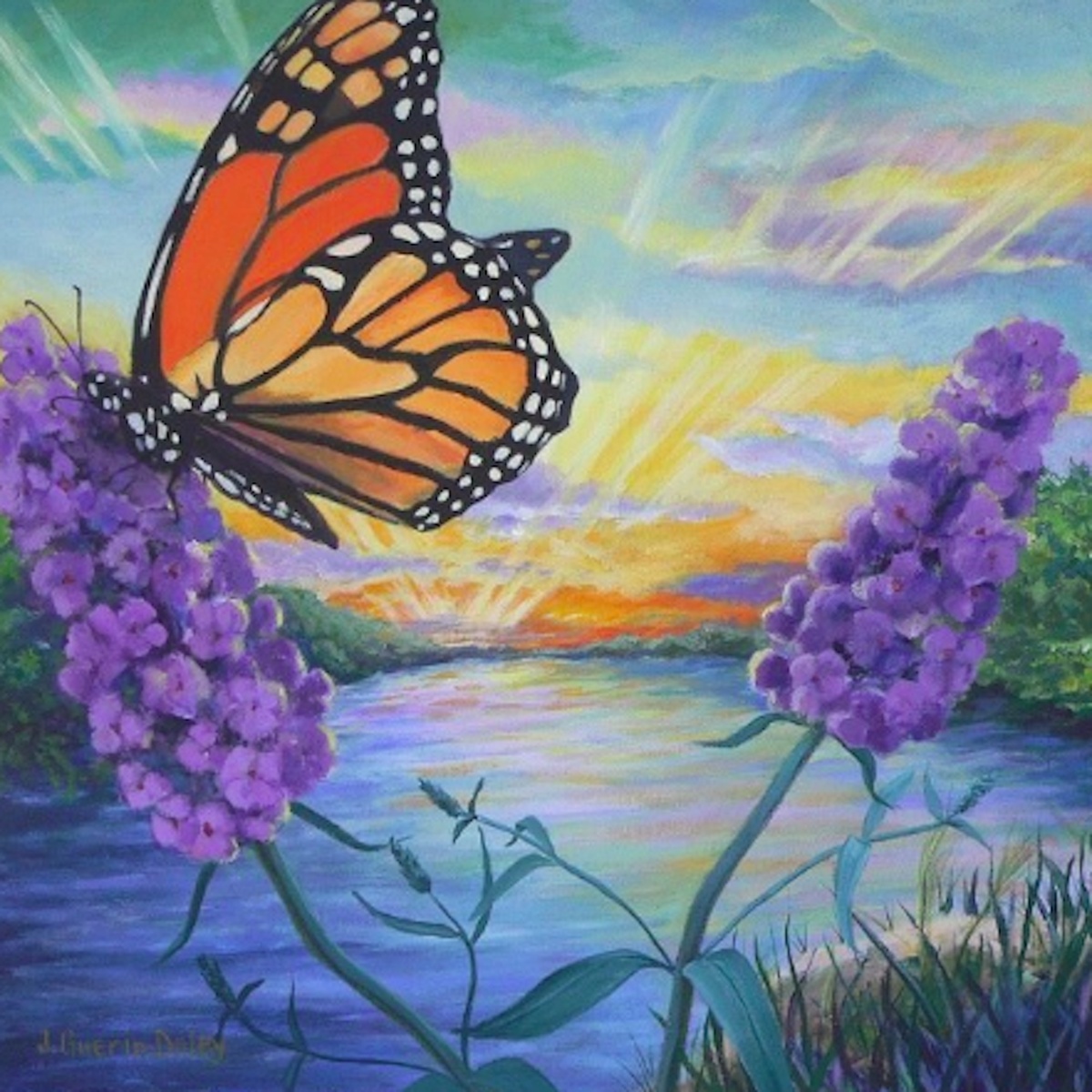 1200x1200 Painting El Viaje De La Mariposa (Butterfly's Journey - Mariposa Painting