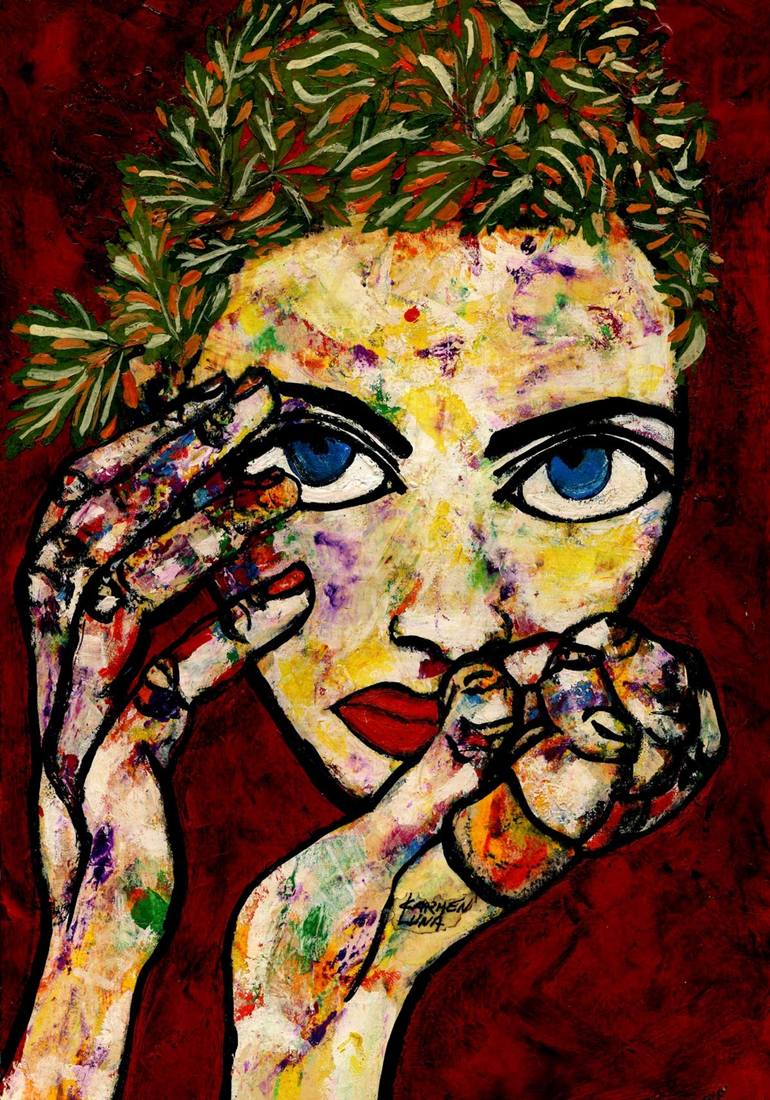 770x1100 Saatchi Art 78 Mariposa. Painting By Carmen Luna - Mariposa Painting