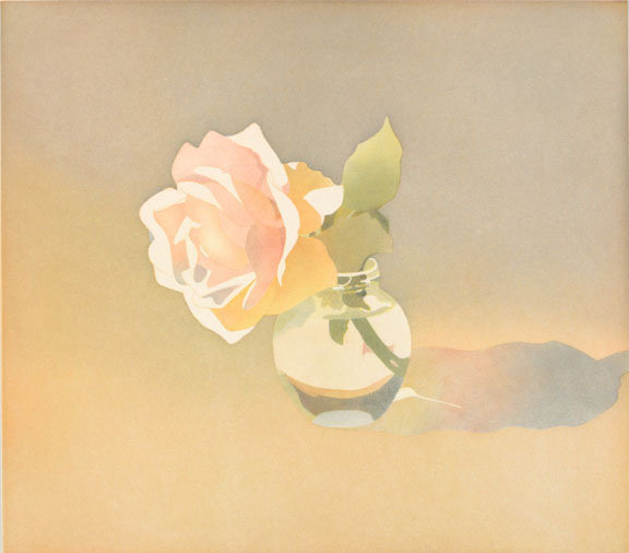 576x506 Mark Adams Rose In Jar, 1981 Aquatint (Bat) 27.5 X 29.5 - Mark Adams Painting
