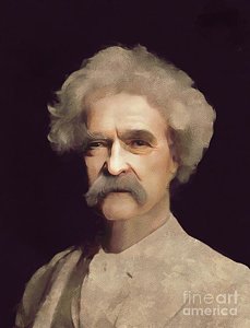 229x300 Mark Twain Portrait Paintings Fine Art America - Mark Twain Painting