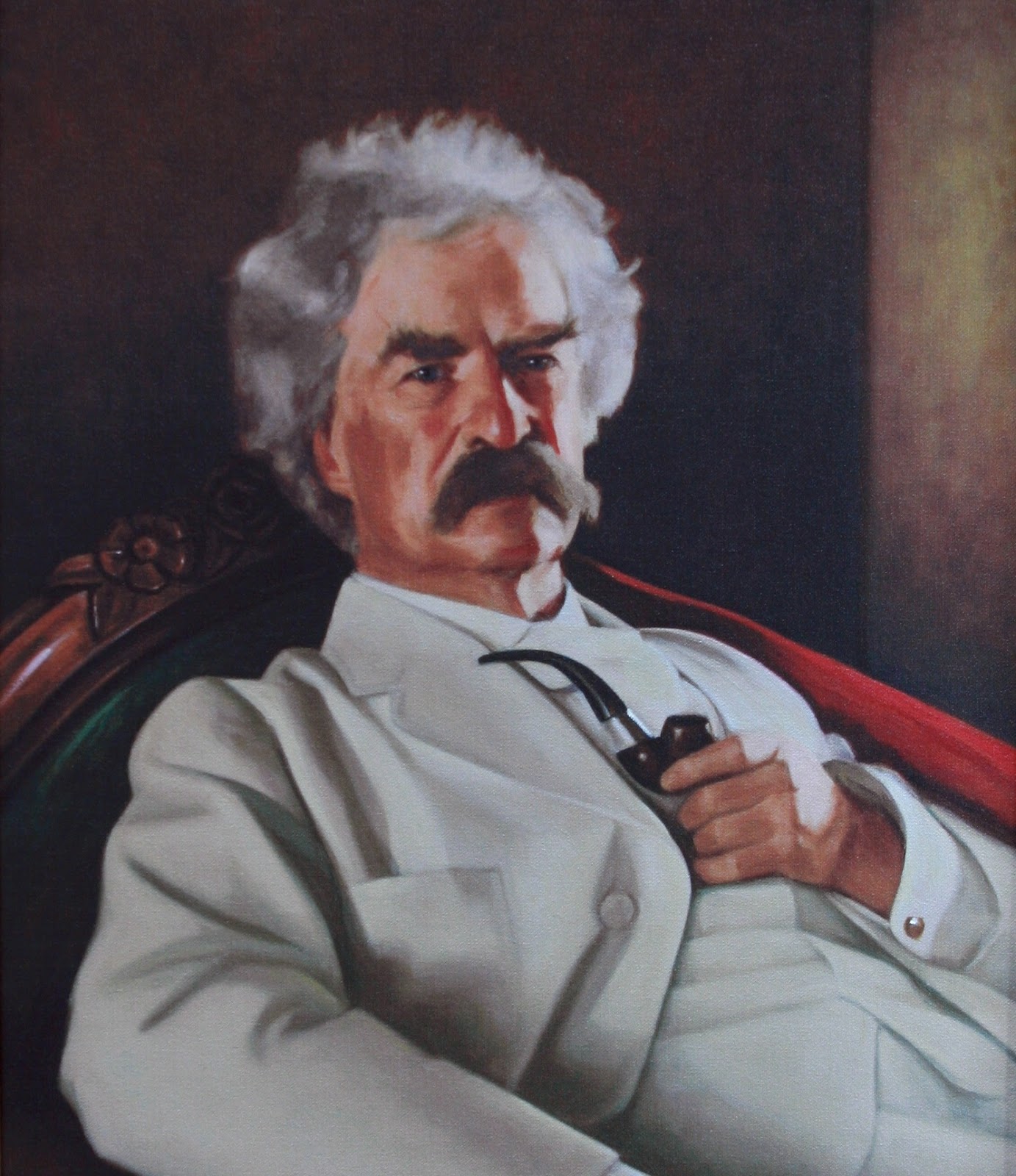 1383x1600 Susan Boone Durkee Mark Twain On My Mind - Mark Twain Painting