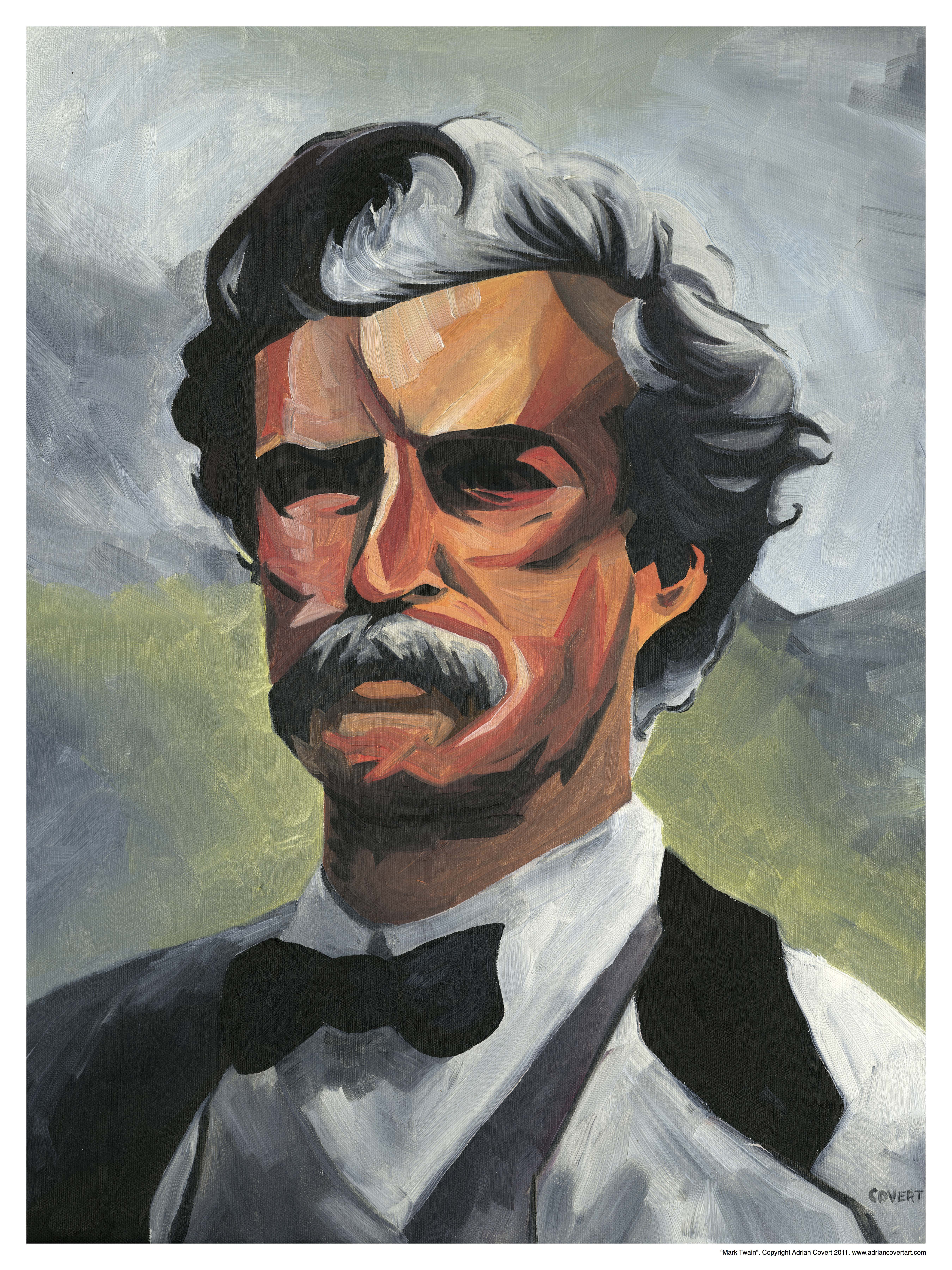 5400x7200 Mark Twain - Mark Twain Painting