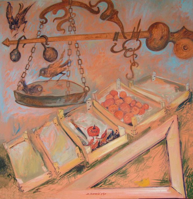 770x793 Saatchi Art Marketplace Painting By Milinko Kokovic - Marketplace Painting