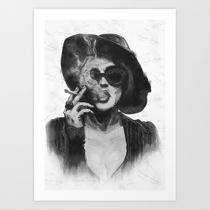 700x700 Marla Singer Art Print By Liamgolden Society6 - Marla Singer Painting
