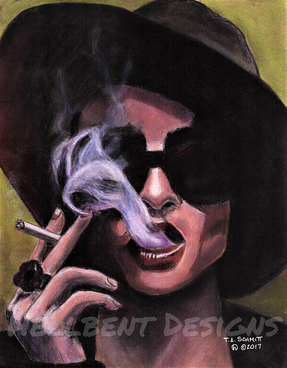 570x732 Original Art Print Marla Singer Painting Helena Bonham - Marla Singer Painting