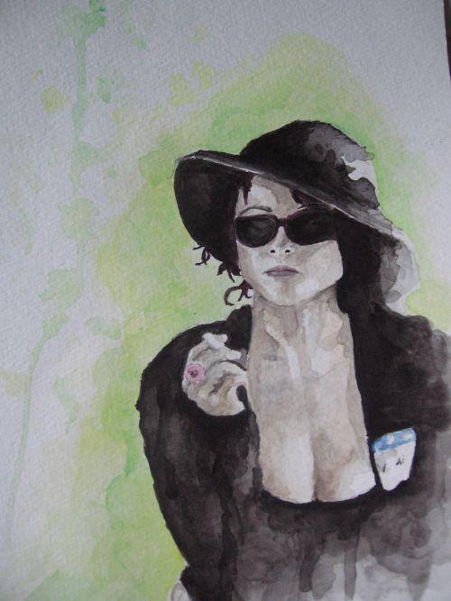 500x667 God Save Marla Singer 1 By Squidlet - Marla Singer Painting