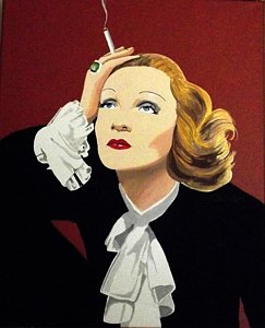243x300 Marlene Dietrich Painting By Andrew Sabori - Marlene Dietrich Painting