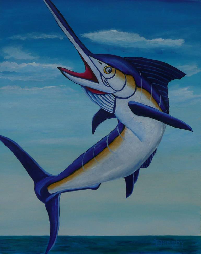 770x972 Saatchi Art Blue Marlin Painting By Anthony Dunphy - Marlin Painting