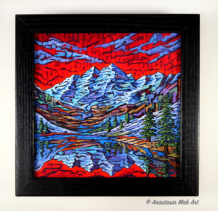 700x678 Maroon Bells Box Frame Print - Maroon Bells Painting