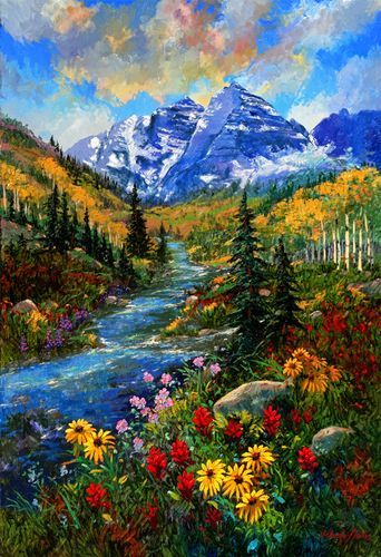 342x500 Maroon Bells On The Way To Crater Lake Watercolor - Maroon Bells Painting