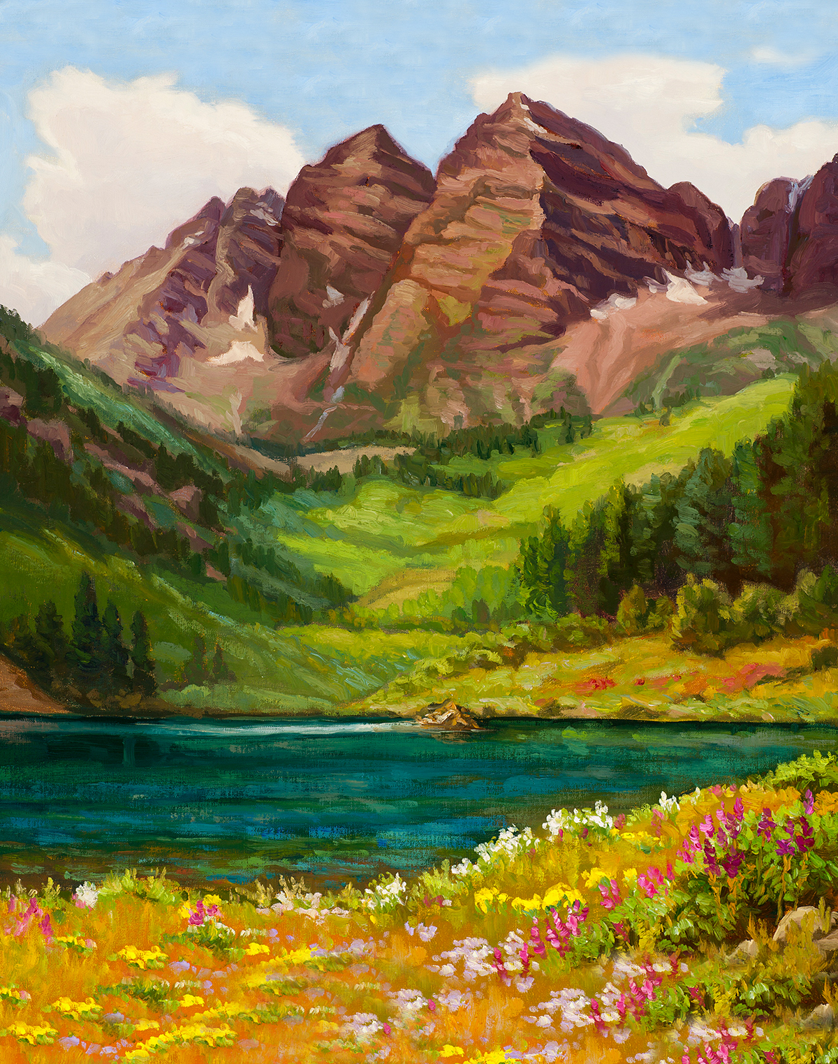 1200x1524 Maroon Bells - Maroon Bells Painting