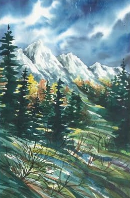 258x393 Maroon Bells - Maroon Bells Painting