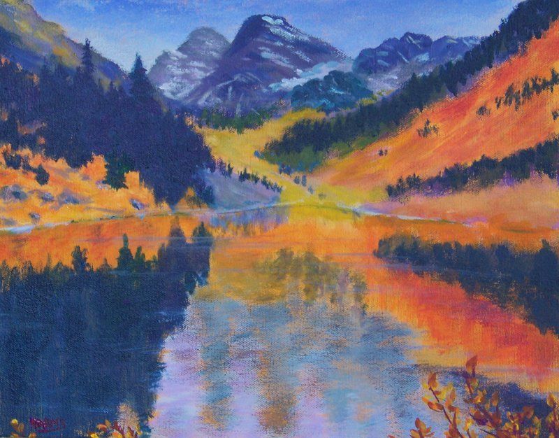 800x626 Maroon Bells - Maroon Bells Painting