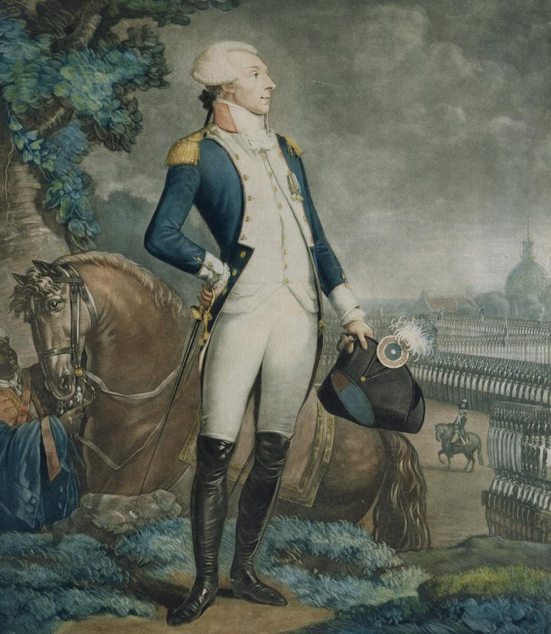 781x900 Portrait Of The Marquis De La Fayette Painting By Philibert Louis - Marquis De Lafayette Painting