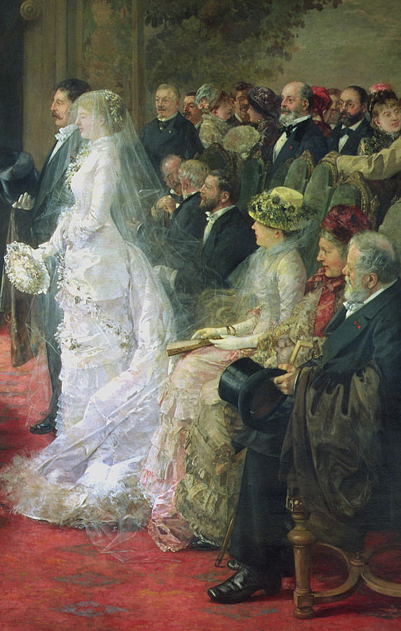 572x900 Detail From The Civil Marriage Painting By Henri Gervex - Marriage Painting