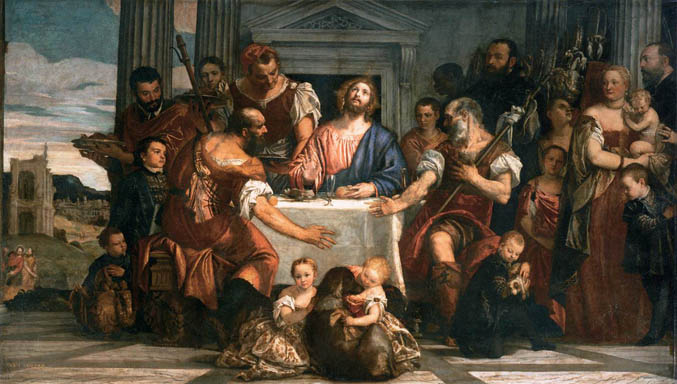 677x384 Paulo Veronese - Marriage Supper Of The Lamb Painting