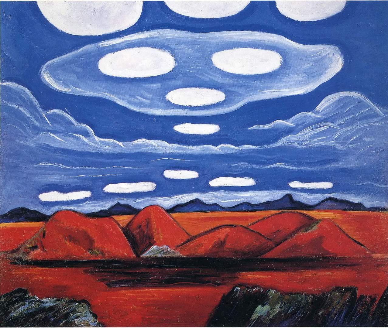 1277x1080 Carnelian Country - Marsden Hartley Painting