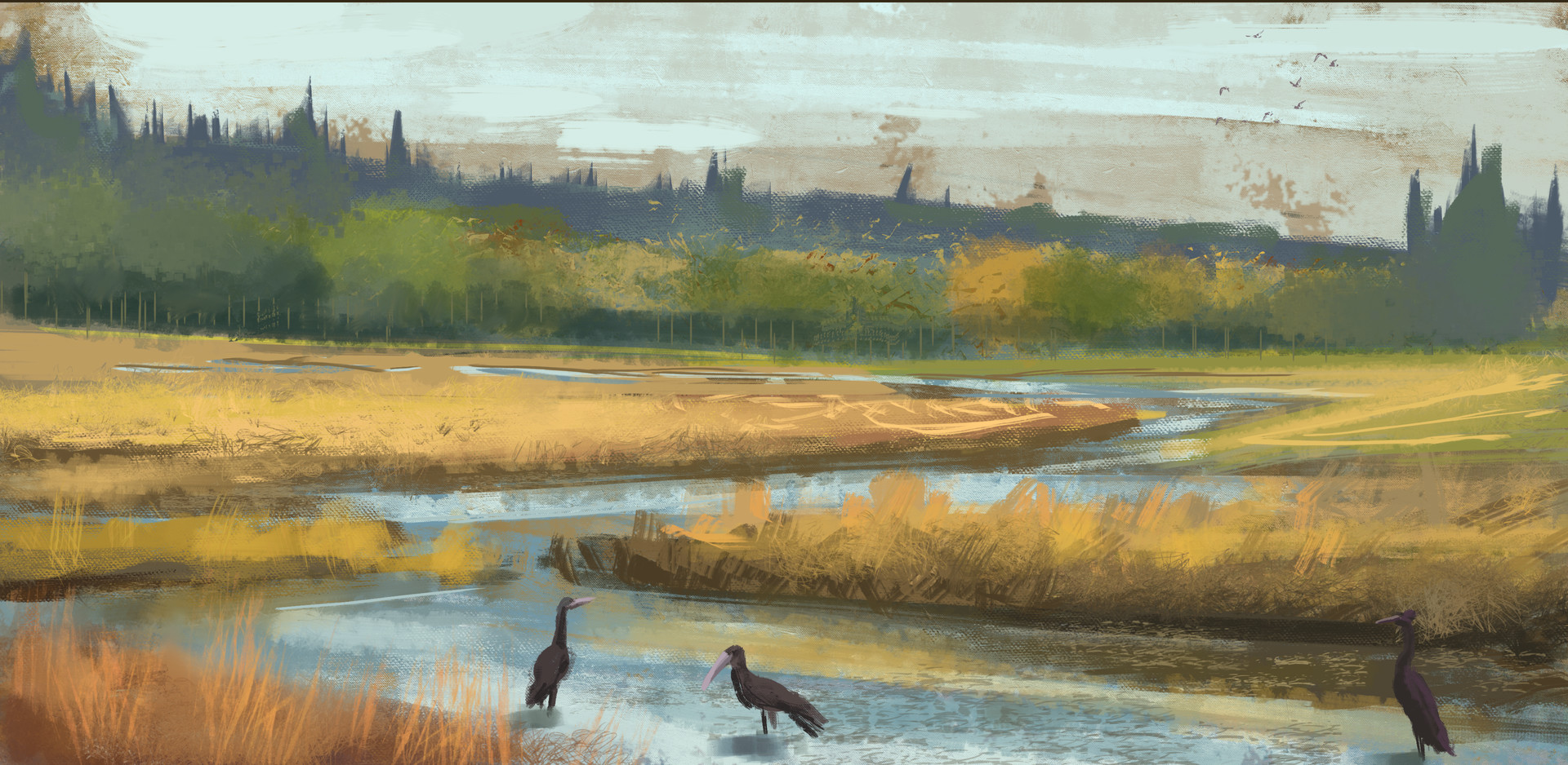 1920x938 Artstation - Marsh Painting
