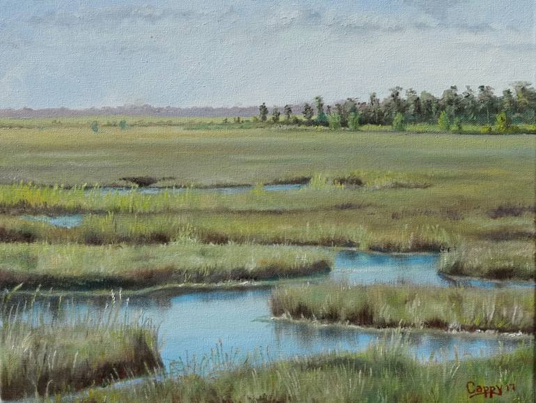 770x578 Saatchi Art Mississippi Marsh Painting By Glenn Higgins - Marsh Painting