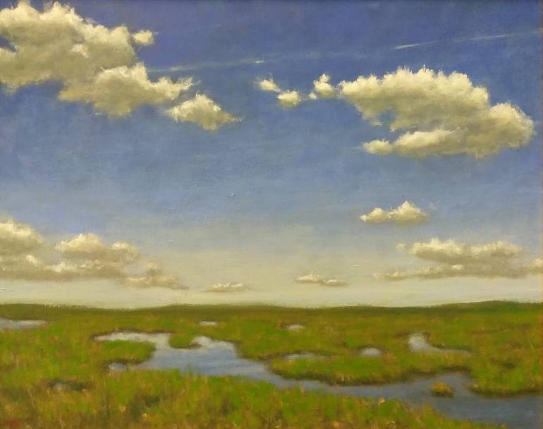 770x608 Saatchi Art Salt Marsh Painting By Christopher Lovely - Marsh Painting