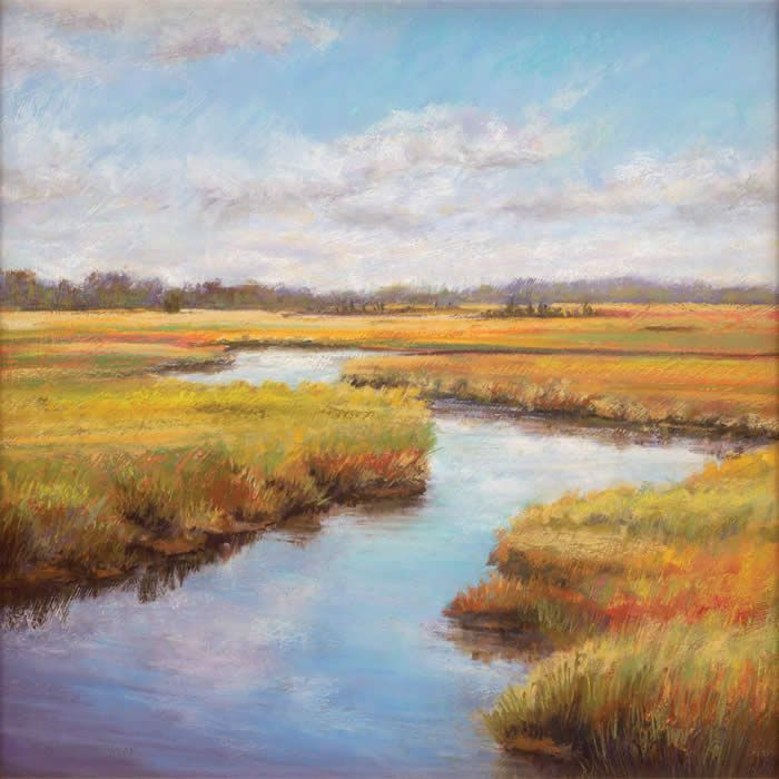 700x700 Paintings Of Marshes For Her Painting, Marsh River Reflections - Marsh Painting