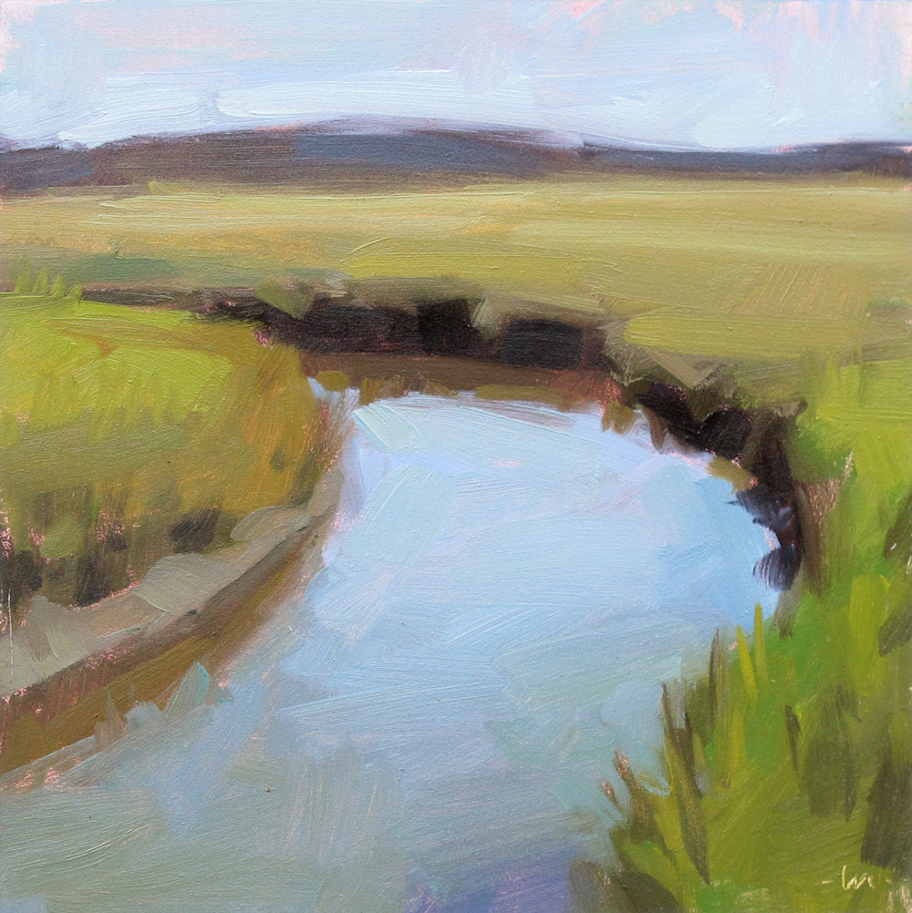 1000x1002 Carol Marine's Painting A Day Marsh In The Morning - Marsh Painting