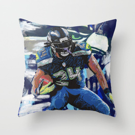 264x264 Marshawn Lynch Throw Pillows Society6 - Marshawn Lynch Painting