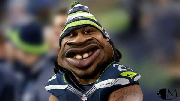 600x338 Marshawn Lynch By Lupe Macias - Marshawn Lynch Painting