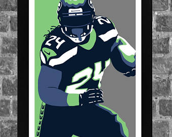 340x270 Marshawn Lynch Etsy - Marshawn Lynch Painting