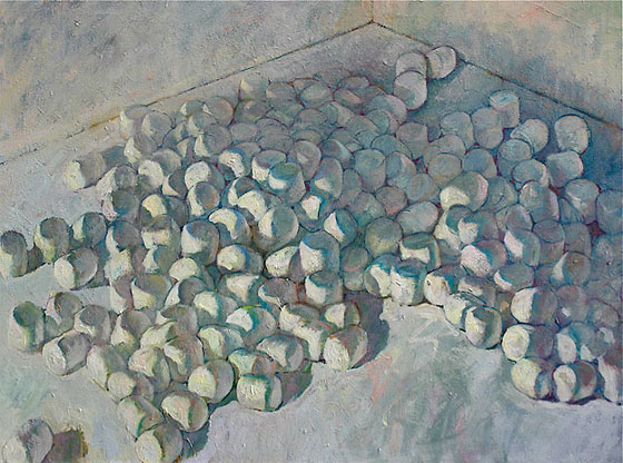 560x416 Artist Derek Buckner On Painting Marshmallows - Marshmallow Painting