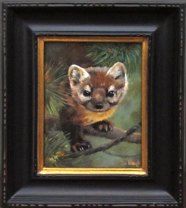 645x720 Sarah Woods Painting My Favorite Marten Oil On Linen - Marten Painting