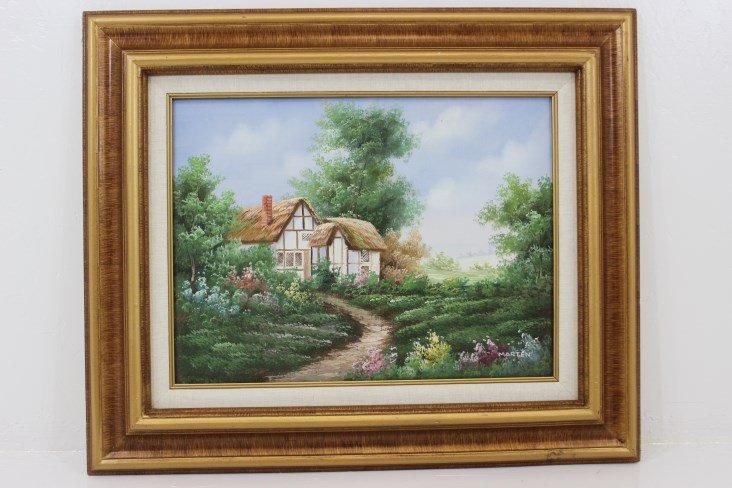 732x488 Elliot Marten Oil Painting Of Country Cottage - Marten Painting