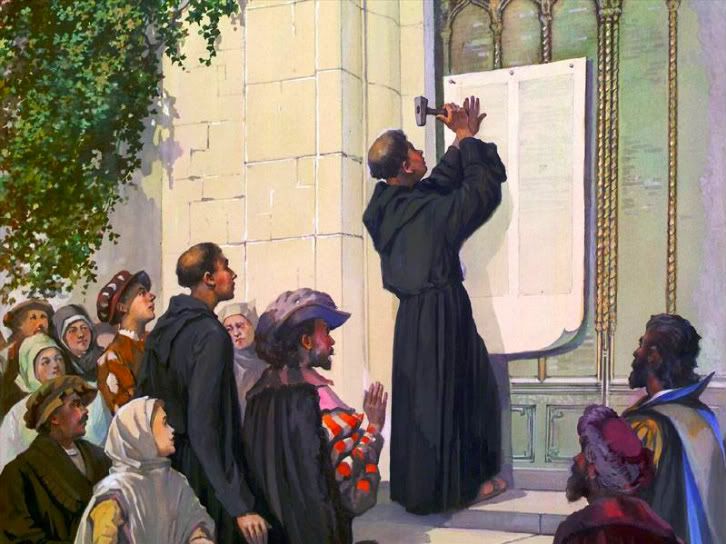 726x544 Religious Dissenters, Prominent Amp - Martin Luther 95 Theses Painting