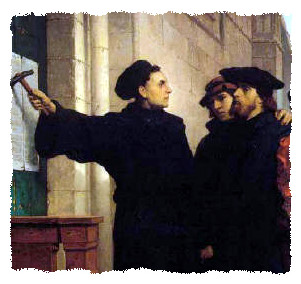 301x284 Luther's 95 Theses Christian Faith In America - Martin Luther 95 Theses Painting