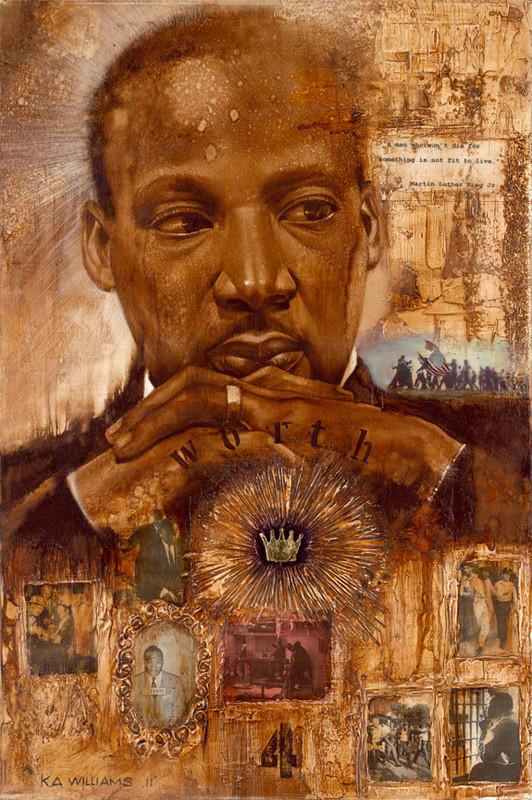 532x800 Martin Luther King, Jr. By K.a. Williams Ii The Black Art Depot - Martin Luther King Jr Painting