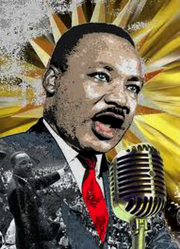 580x802 History As Told Through Art - Martin Luther King Painting