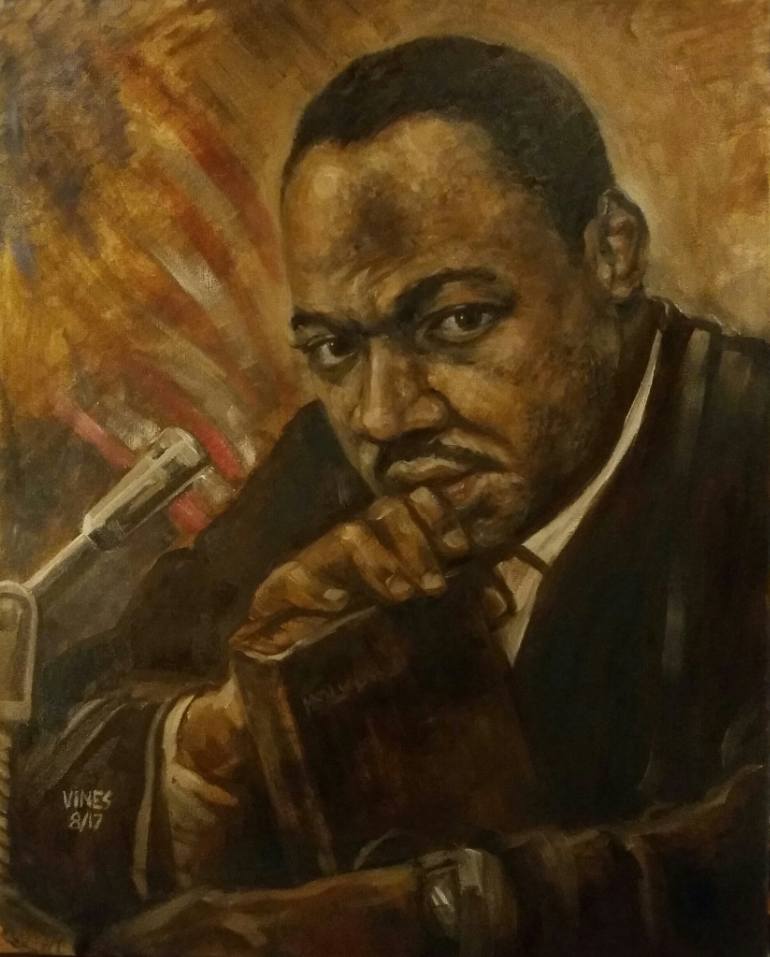770x957 Saatchi Art Dr. Martin Luther King Painting By Brian Vines - Martin Luther Painting