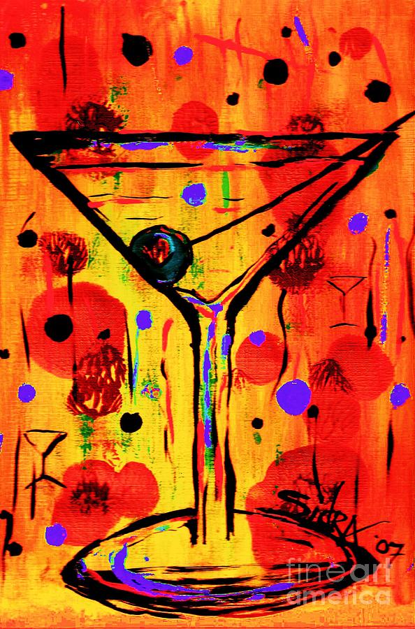 594x900 Martini Twentyfive Of Sidzart Pop Art Collection Painting By Sidra - Martini Painting