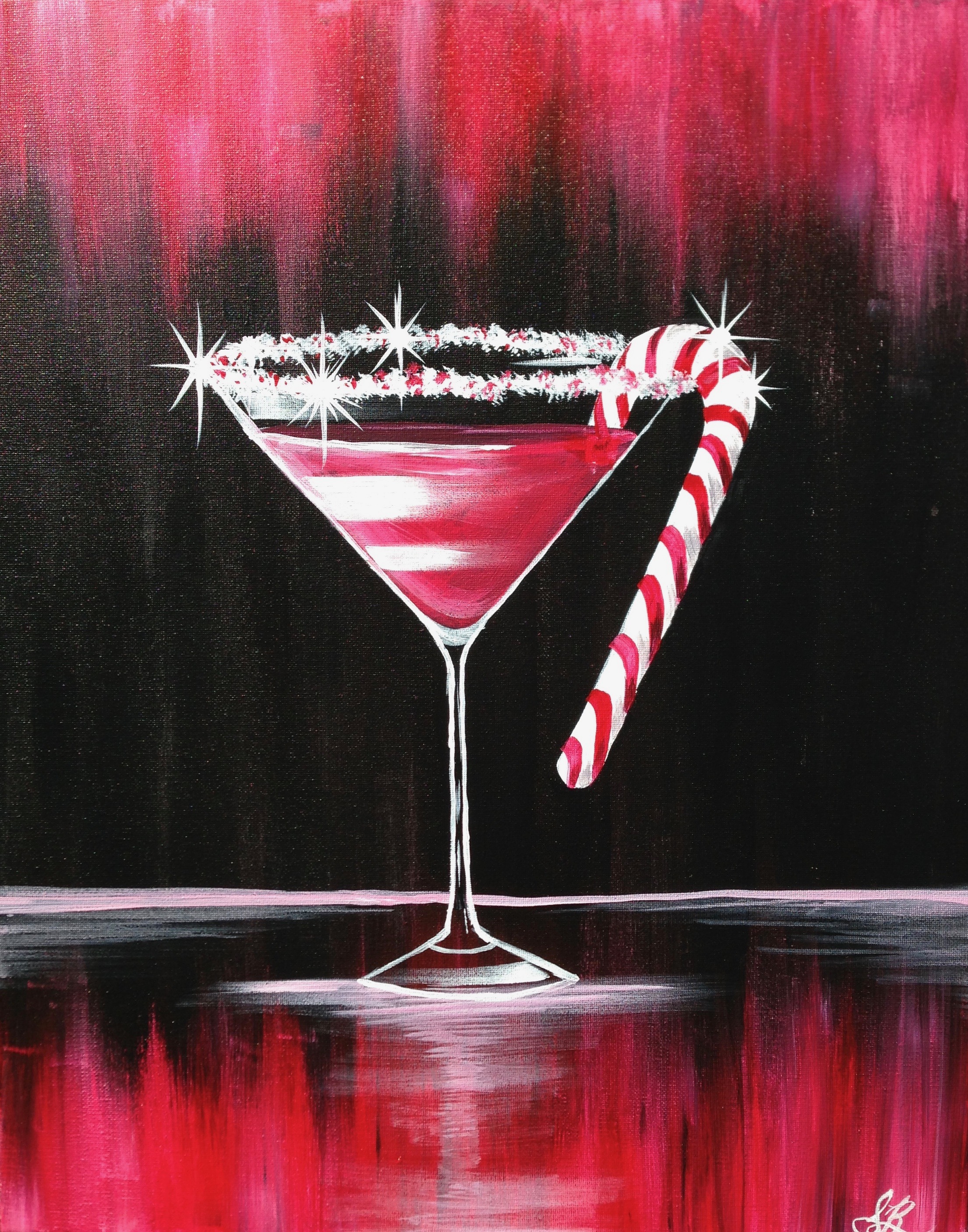 2210x2812 Pint House 12112017 Paint Nite Event - Martini Painting