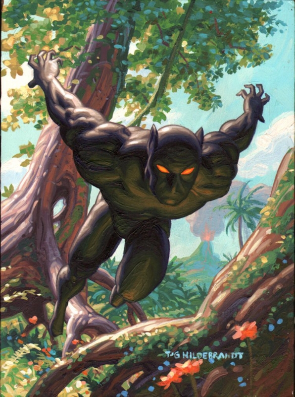 596x800 Hildebrandt Brothers Black Panther Painting, In Jack Juka'S - Marvel Black Panther Painting