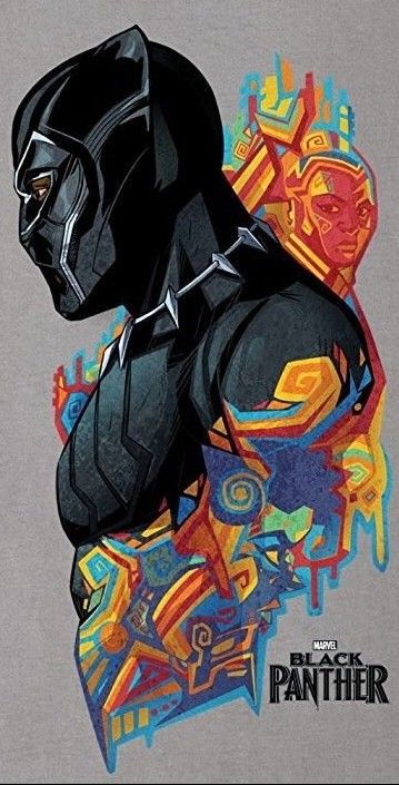 359x705 Pin By Diego Gerber On Remera Black Panther, Marvel - Marvel Black Panther Painting