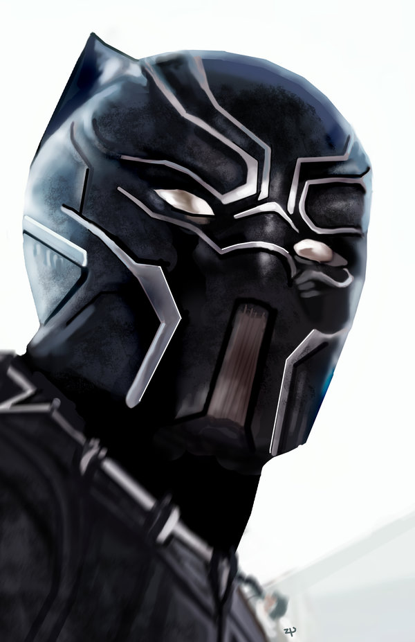 600x927 Black Panther By Heroforpain - Marvel Black Panther Painting