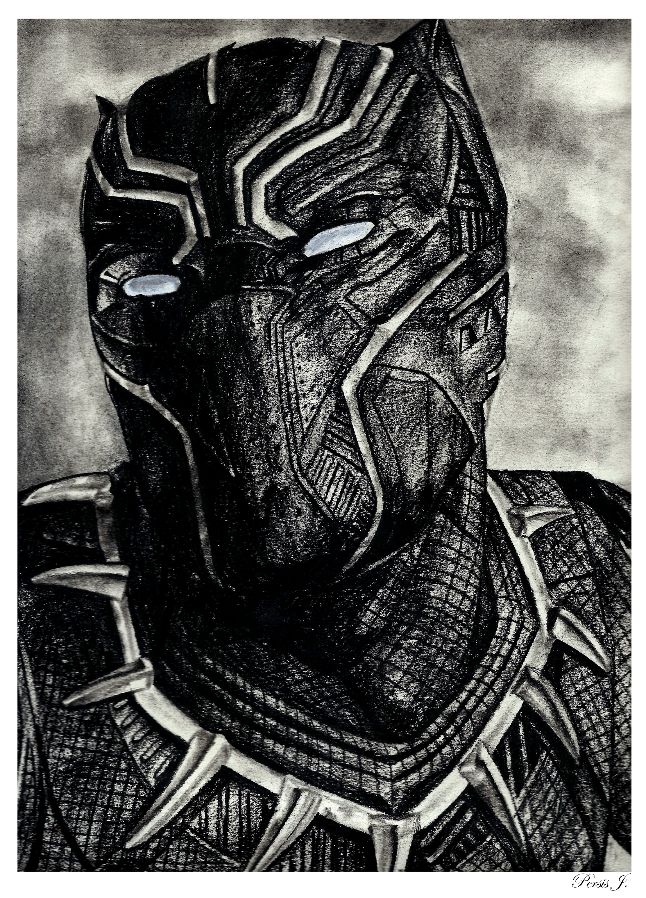 2223x3088 Black Panther By Pdj004 - Marvel Black Panther Painting