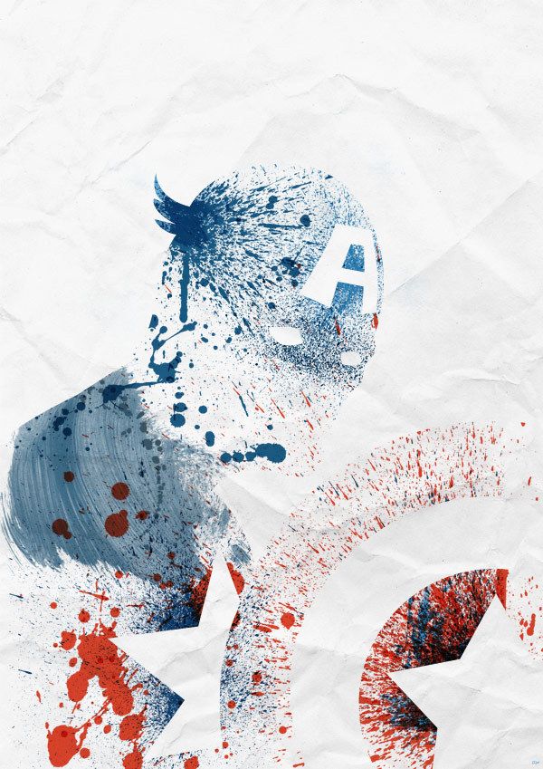 600x849 Captain America Painted By Arian Noveir Men's Fashion That I - Marvel Heroes Painting