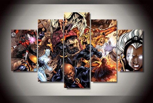 640x430 Hd Printed Marvel Comics X Men Oil Paintings On Canvaswall - Marvel Oil Painting