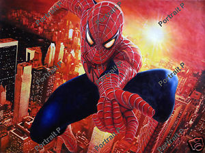 300x224 Spiderman Oil Painting Comicrt Hand Painted Canvas Marvel Not - Marvel Oil Painting